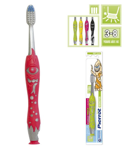 Зубна щітка Pierrot Монстр від 2 до 8 років