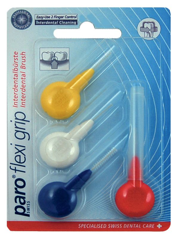 Набір міжзубних йоржиків paro® Flexi-Grip 4шт різних розмірів