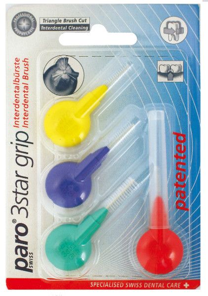 Набір міжзубних йоржиків paro® 3Star-Grip 4шт різних розмірів