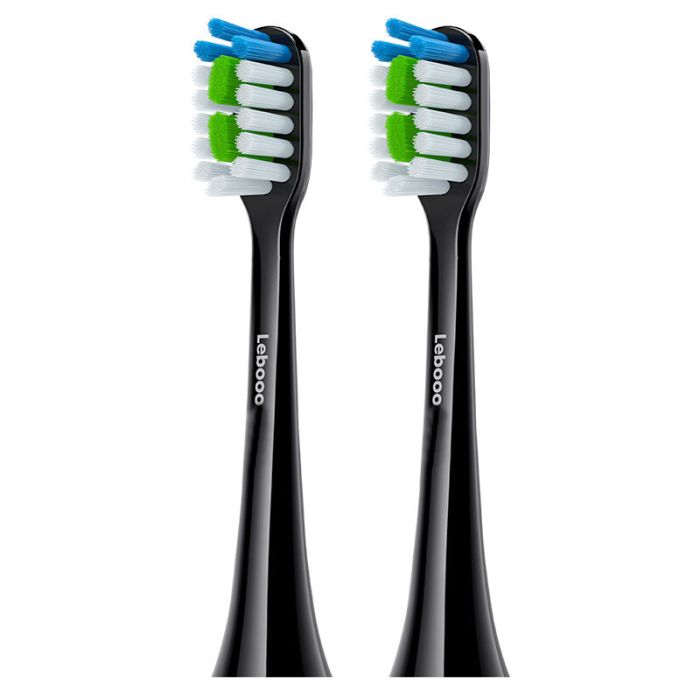 Змінні насадки для звукової зубної щітки Lebooo Color Black 2 шт чорні