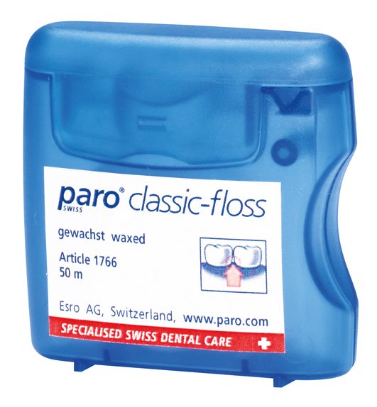 Зубна нитка (флос) paro® Classic-Floss вощена 50 м