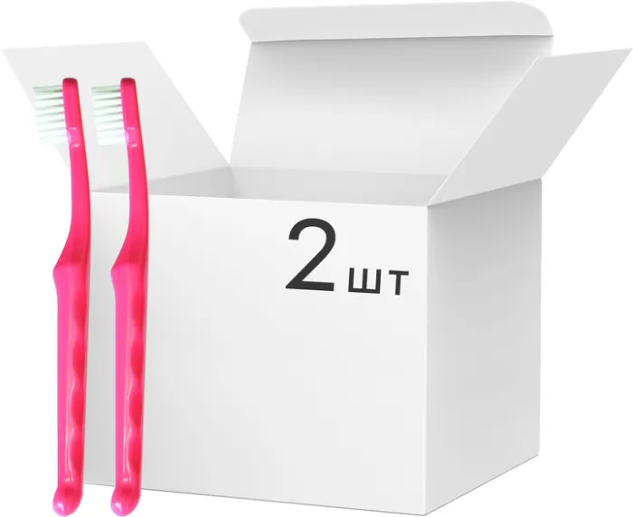 Набір екстрам'яких зубних щіток Spokar D Рожево-білий 2 шт (8593534340497_розово_белая)