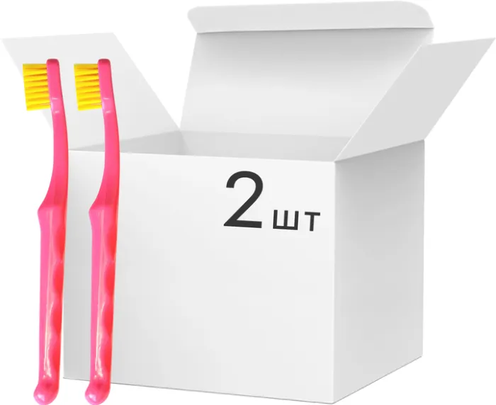 Набір екстрам'яких зубних щіток Spokar D Рожево-жовтий 2 шт (8593534340497_розово_желтая)