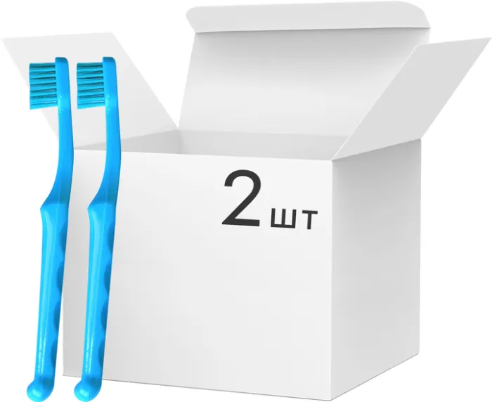 Набір екстрам'яких зубних щіток Spokar D Синій 2 шт (8593534340497_синяя)