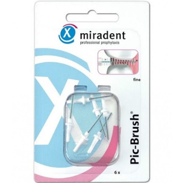 Міжзубні йоржи Miradent Pic Brush fine 2.0 мм білі 6 шт