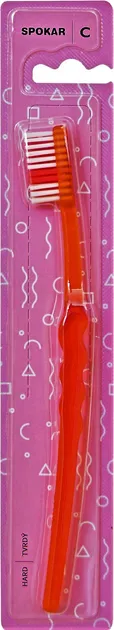 Зубна щітка Spokar C жорстка Червона (8593534340626-red)
