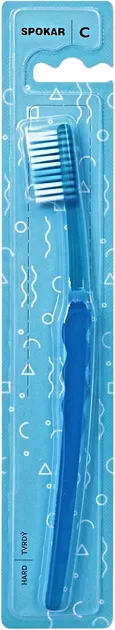 Зубна щітка Spokar C жорстка Синя (8593534340626-blue)