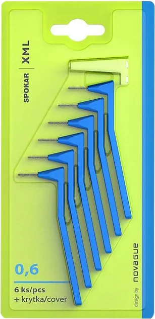 Міжзубні йоржики Spokar XML Кутові 0.6 мм х 6 шт (8593534342347)