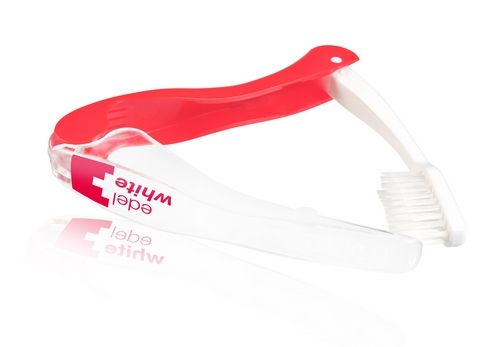 Дорожня зубна щітка Edel+White Відбілююча Рожева