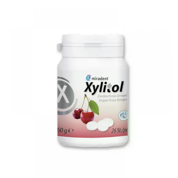 Льодяники з ксилітом Miradent Xylitol Drops Вишня 60 г 26 шт