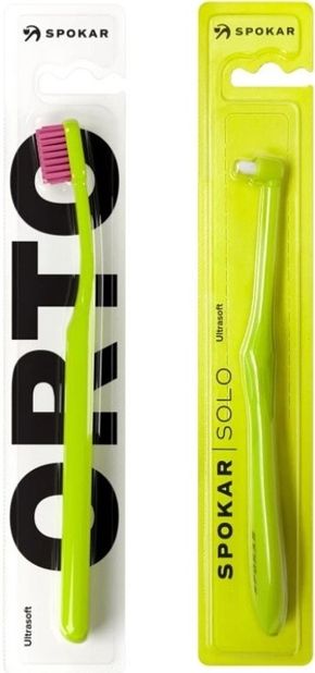 Орто-комплект щіток Spokar Orto та Solo Салатовий (8593534342002_салатовий)