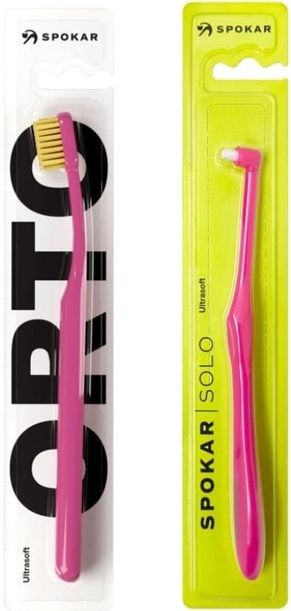 Орто-комплект щіток Spokar Orto та Solo Рожевий (8593534342002_рожевий)