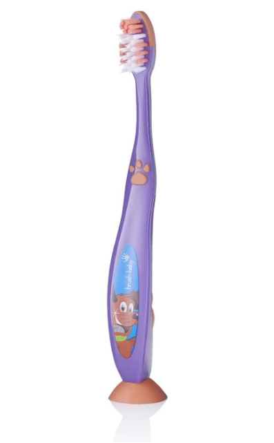 Дитяча зубна щітка Brush Baby FlossBrush від 6 років фіолетова