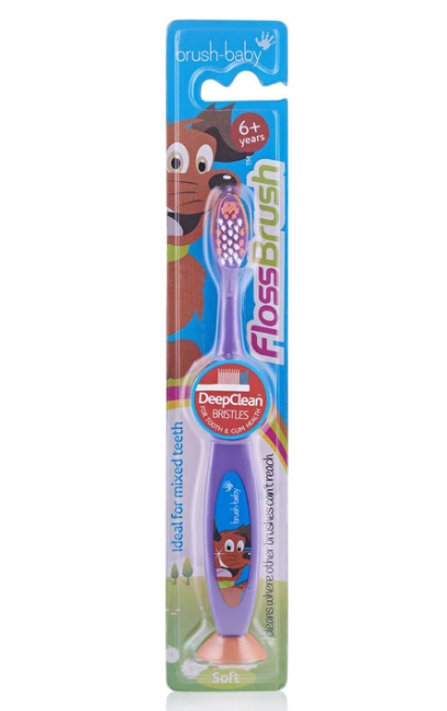 Дитяча зубна щітка Brush Baby FlossBrush від 6 років фіолетова