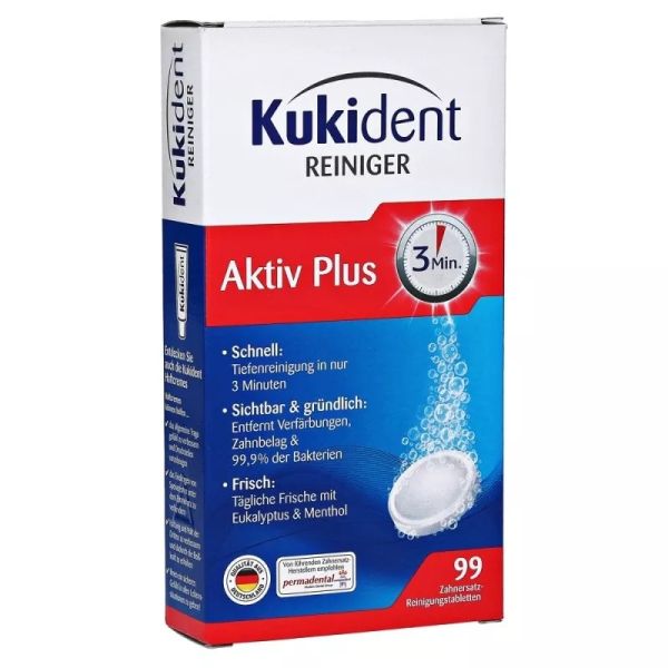 Таблетки для очищення зубних протезів Kukident 99 шт