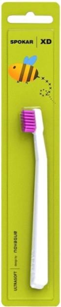 Дитяча зубна щітка Spokar XD ultrasoft (8593534342156_Біло-рожева)