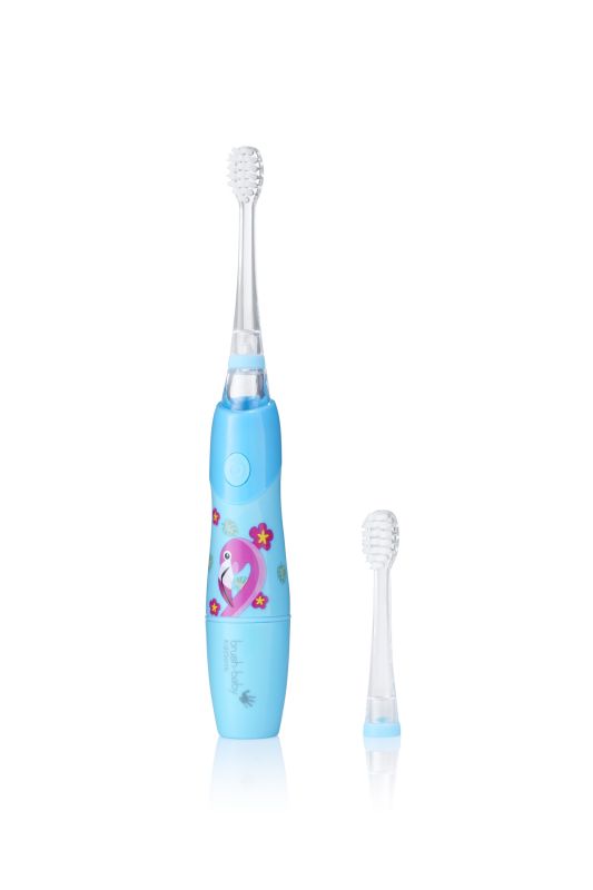 Звукова зубна щітка Brush-Baby KidzSonic від 3 років Фламінго 2 насадки