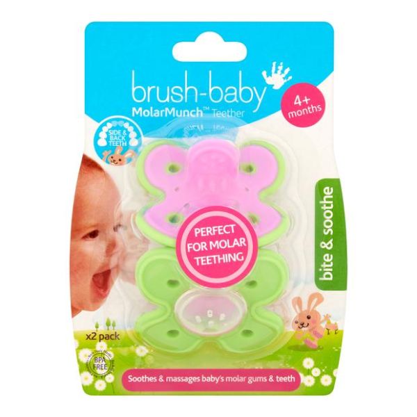 Гризунок Brush-Baby MolarMunch Green/Pink