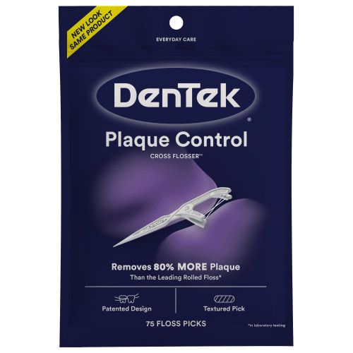 Флосс-зубочистки DenTek Перехресне очищення Контроль зубного нальоту 75 шт