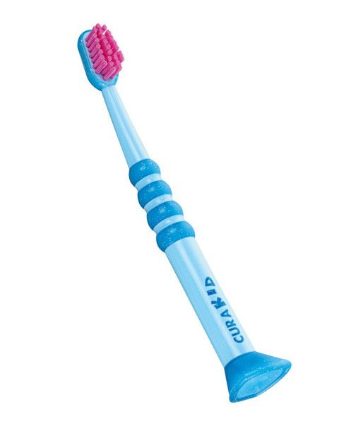 Дитяча зубна щітка Curaprox Curakid з гумовою ручкою від 0 до 4 років
