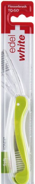 Дорожня зубна щітка-флос Edel+White Flosserbrush М'яка салатова
