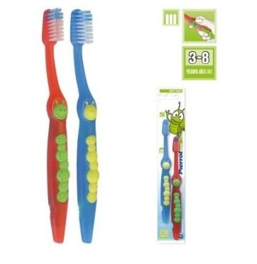 Набір дитячих зубних щіток Pierrot Гусениця від 3 до 8 років 2 шт