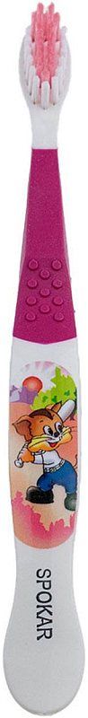 Дитяча зубна щітка Spokar Tommy М'яка Рожева (8593534341647_рожева)