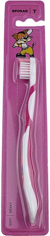 Дитяча зубна щітка Spokar Tommy М'яка з пісочним годинником Рожева (8593534341647_рожева_з пісочним годинником)