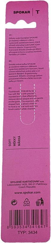 Дитяча зубна щітка Spokar Tommy М'яка з пісочним годинником Рожева (8593534341647_рожева_з пісочним годинником)