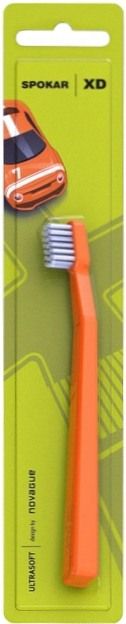 Дитяча зубна щітка Spokar XD ultrasoft (8593534342156_Жовтогарячо-біла)