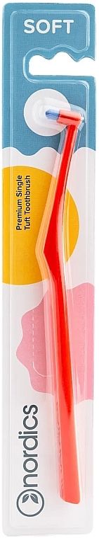 Монопучкова зубна щітка Nordics, червона
