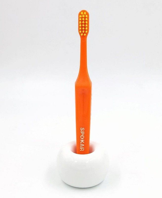 Набір екстрам'яких зубних щіток Spokar D Оранжево-жовтий 2 шт (8593534340497_оранжево_желтая)