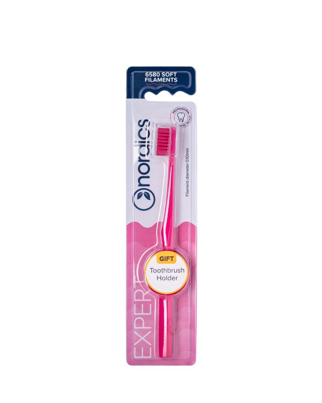 Зубна щітка Nordics Expert 6580 Soft, рожева