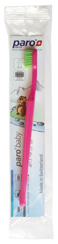 Дитяча зубна щітка Paro baby brush від 0 до 4 років у п/е упаковці