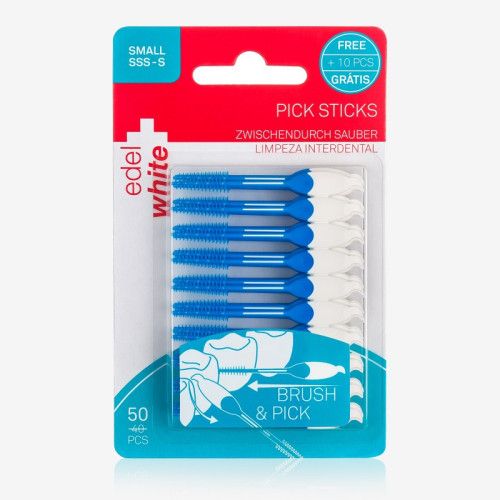 Силіконові зубочистки Edel White Pick Sticks S сині 50 шт