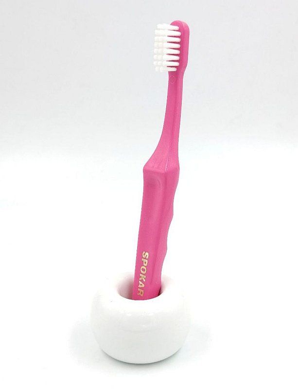 Набір екстрам'яких зубних щіток Spokar D Рожево-білий 2 шт (8593534340497_розово_белая)