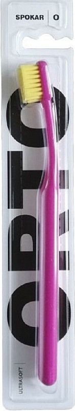 Зубна щітка Spokar Ортодонтична з U-подібним вирізом (8593534342002_Рожево-жовта)