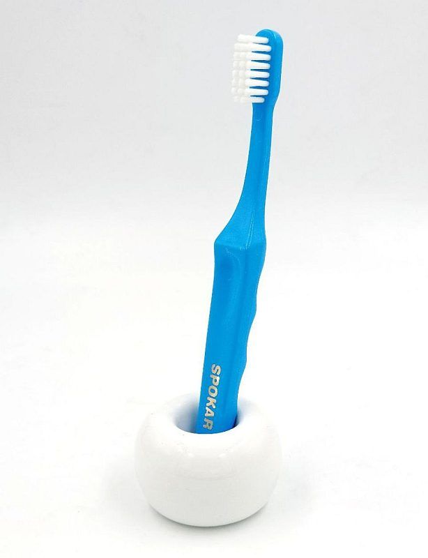 Набір екстрам'яких зубних щіток Spokar D Синьо-білий 2 шт (8593534340497_сине_белая)