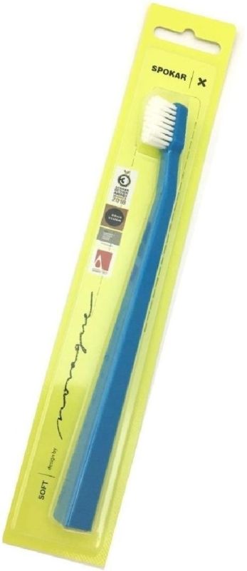 Зубна щітка Spokar X М'яка (8593534341968_Синьо-біла)