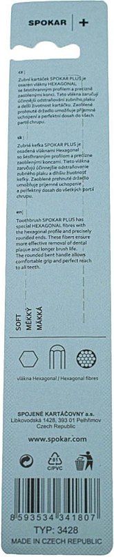Зубна щітка Spokar Plus М'яка Синя (8593534341807_синя)