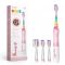 Дитяча звукова зубна щітка Seago SG-977 Giraffe Pink від 3 років 4 насадки