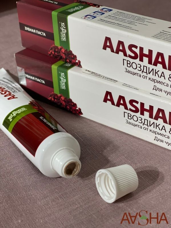Зубна паста Aasha Herbals Гвоздика та Барлерією 75 мл