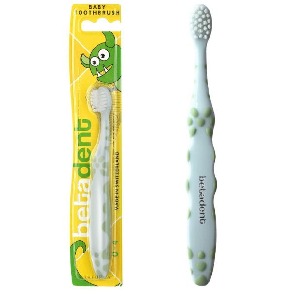 Дитяча зубна щітка Betadent baby від 0 до 4 років блакитна